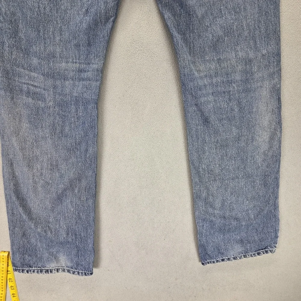Diesel Jeans Mens 31x30 Blue Larkee Regular Straight Distressed Button Fly 0800Z